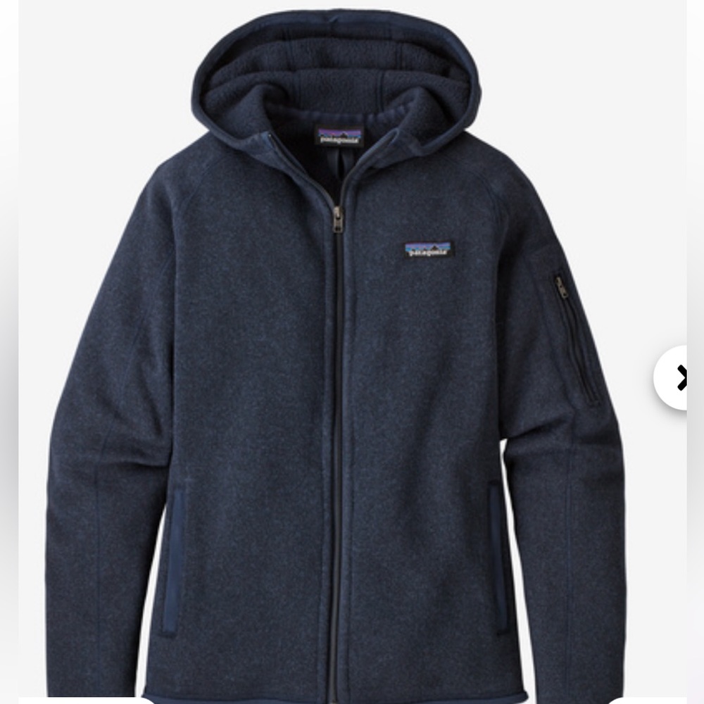 Patagonia better sweater with hood - black. Size medium